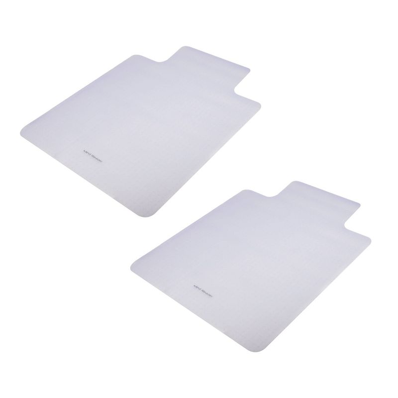 Mind Reader 47.5&#34;x35.5&#34; Office Chair Mat Set of 2 Clear, 1 of 8