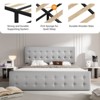 Full Size Upholstered Bed Frame with Storage Drawers and Headboard – Button Tufted Design, Sturdy Wooden Slats, No Box Spring Required, Easy Assembly - 2 of 4
