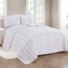 Isla Jade King Reversible Striped Quilt Set Gray - 4 of 4