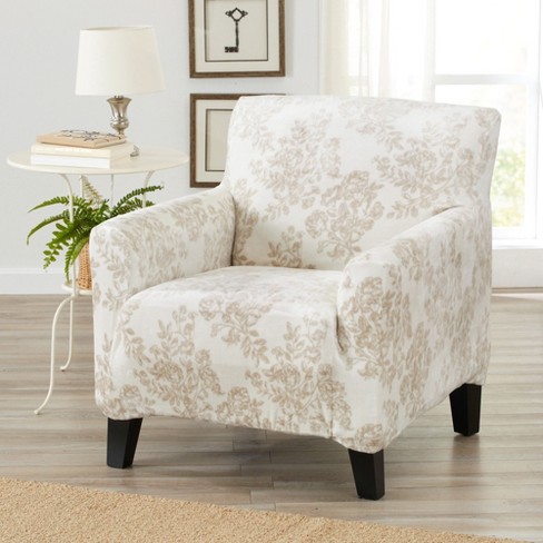 Velvet best sale slipcover chair