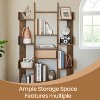 55''H Bookshelf, Tree-Shaped Bookcase with 13 Storage Shelves, Rounded Corners - 4 of 4