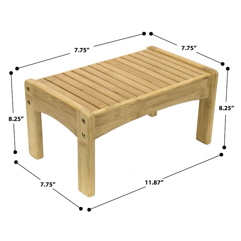 Sorbus Small Bamboo Step Stool, 4 of 11