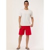 Lars Amadeus Men's Solid Color Elastic Waist Beach Swimwear Shorts - 3 of 4