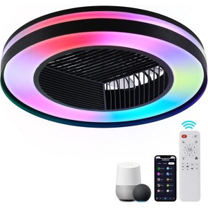 HUMHOLD 20 Inch Smart Modern Ceiling Fan with Lights and Remote/APP/Voice Control - 1 of 4