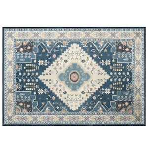 Costway Area Rugs 5'4'' x 6'7''\5'4'' x 7'7'' Faux Wool Fabric Doormat Home Carpet Living Room Bedroom - 1 of 4