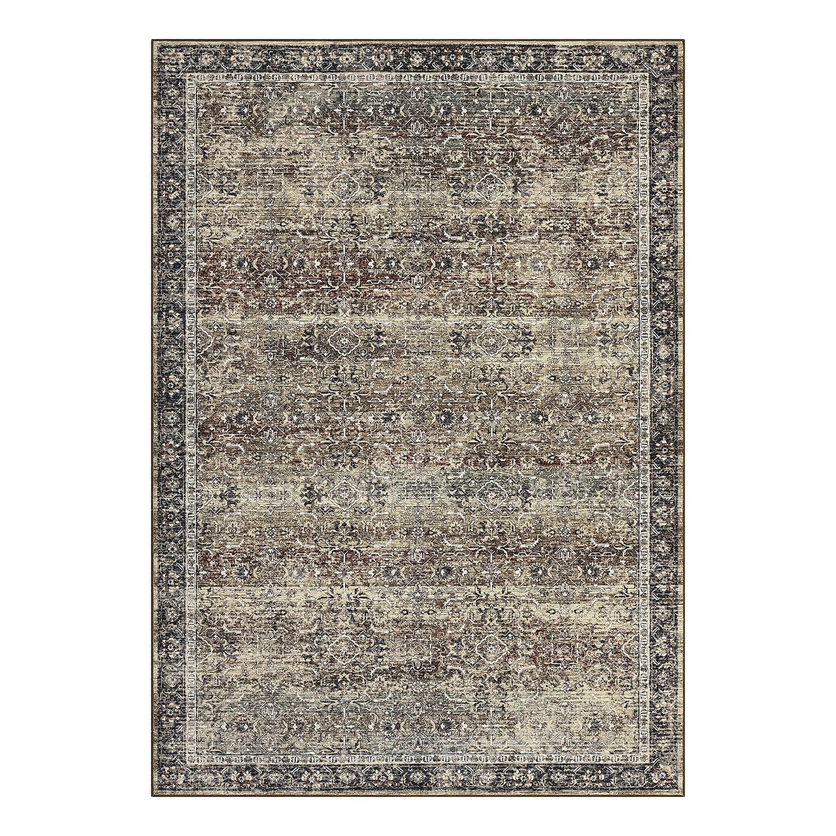 Vintage Washable Area Rugs with Non Slip for Living Room Bedroom Thin Boho Large Floor Carpet Rugs for Hallway High Traffic Area - thumbnail 3