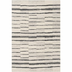 Hauteloom Moorebank Black Striped Wool Rug - 1 of 4
