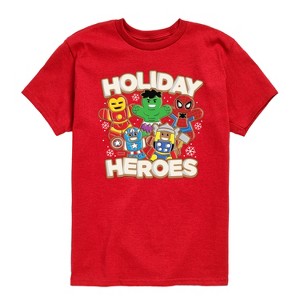 Boys' - Marvel - Holiday Heroes Short Sleeve Graphic T-Shirt - 1 of 3
