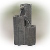 Alpine Corporation 25" Resin 3-Tier Hexagon Columns Fountain with LED Light Gray - image 3 of 4