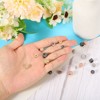 Unique Bargains Round Brass Rhinestone DIY Bracelets Earrings Charm Spacer Beads 8 Pcs - 4 of 4