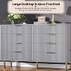 Modern 8-Drawer Dresser 55" Wide - Sturdy Wooden Chest with Metal Handles & Anti-Tip Design | Multi-Room Storage Organizer - 3 of 4