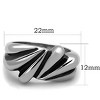 Slickblue Women’s Swirl Pattern Ring in Polished Stainless Steel, No Plating, Silver Tone, Minimalist Style, size 5–10 - 2 of 4