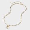 14K Gold Dipped Pearl Charm on Chain Initial Necklace - A New Day Gold - 3 of 4