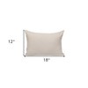 HomeRoots 12" X 18" Natural Cotton Throw Pillow - 3 of 4