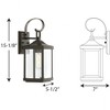 Progress Lighting, Gibbes Street, 1-Light Wall Lantern, Antique Bronze, Clear Beveled Glass. - 2 of 4