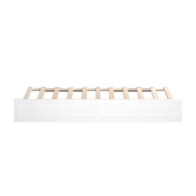 White Twin Wood Frame Trundle Daybed