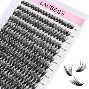 Cluster Lashes 240pcs 40D DIY Eyelash Extension D Curl Extensions 0.07 0.10 Black (40D-0.07D-9-16mm) - 1 of 4