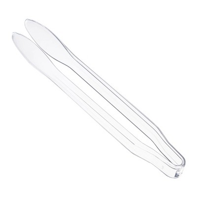 Smarty Had A Party 12" Clear Plastic Serving Tongs - 48 pcs