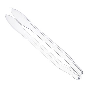 Smarty Had A Party 12" Clear Plastic Serving Tongs - 48 pcs - 1 of 4