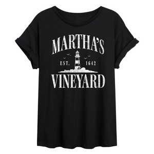 Women's - Instant Message - Marthas Vineyard Oversized Graphic T-Shirt - 1 of 4