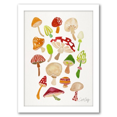 Americanflat - Mushrooms By Cat Coquillette - White Frame 8