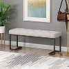 PAGED 50 Inch Storage Ottoman Bench Modern Leather Bench with Button Tufted Cushion for Living Room, Bedroom, Entryway - 2 of 4