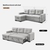 American Furniture Classics,Tufted Sectional Chaise Sofa Sleeper with Storage - 2 of 4