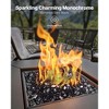 VEVOR Fire Glass, 10 LBS / 4.5 KG High-Temperature Resistant Fireplace Rocks, 1/2-Inch / 12.7 mm Reflective & Smokeless Firepit Glass Rock, Black - 3 of 4