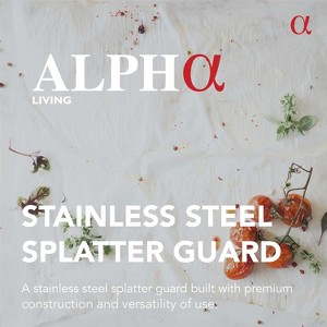 Alpha Living Splatter Guard for Frying Pan & Food Strainer and Universal Cookware 13" - Stops Hot Oil Splash - RED Handle - 1 of 4