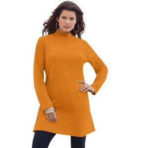 Roaman's Women's Plus Size Ultimate Mockneck Tunic - 1 of 4