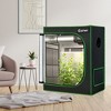 Costway 30''x18''x36''Mylar Hydroponic Grow Tent w/Observation Window & Floor Tray Grey\Black - 2 of 4