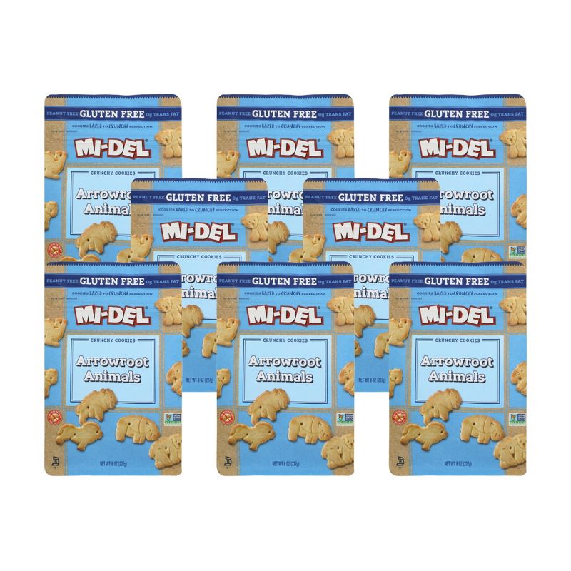 MI-DEL Arrowroot Animal Crunchy Cookies - Case of 8/8 oz, 1 of 6