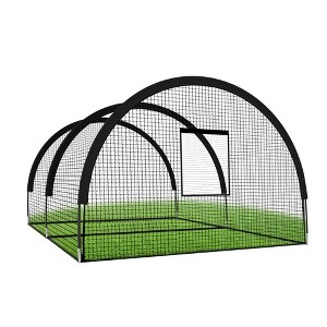 EcoSummer 33Ft Baseball Batting Cage with Frame & Net, Training Hitting & Pitching Cage for Backyard, Softball & Golf Practice. - 1 of 4