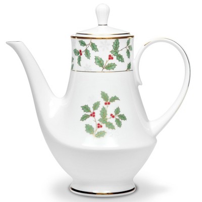 Noritake Holly and Berry Gold Coffee Server