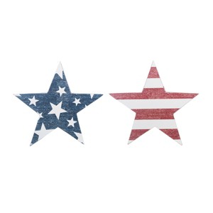 Gallerie II Patriotic Star Shelf Block Figurine Set of 2 - 1 of 1