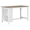 CAVINAS Dining Table Set for 4 Rubber Wood Counter Height Dining Table Set with Storage Rack for Kitchen - 2 of 4
