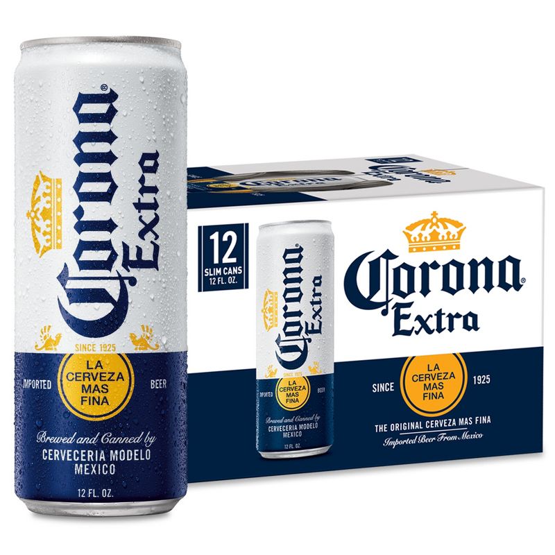 Corona Extra Lager Beer - 12pk/12 fl oz Cans, 1 of 13