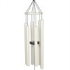 Alpine Corporation 39" White Tuned Aluminum Wind Chime: Creme Gemstone, No Assembly, Outdoor Decor - 2 of 4