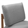 Gulches Modern Teddy Fleece Accent Chair - Solid Rubberwood Frame, Gray, 25.59""x29.92""x31.49"", for Living Room Bedroom Reading Corner - 4 of 4