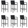 vidaXL Garden Bar Set Black PE rattan One Size Ergonomic Bar Table Set - 4 of 4