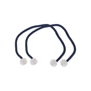 Unique Bargains Magnetic Buckle Small Faux Pearl Curtain Tie Polyester Rare Earth Magnet 2 Pcs - 1 of 4