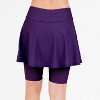 Calypsa Women's Flared Mid-Thigh Swim Skirt With Bike Shorts - 3 of 4