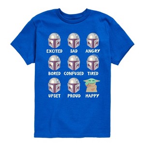 Boys' - The Mandalorian - Mandalorian Moods Short Sleeve Graphic T-Shirt - 1 of 4
