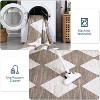 Runner Rug Washable Distressed Trellis Rug, Bedside Modern Checkered Office Carpet Low Pile Neutral Soft Nursery Carpet - 4 of 4