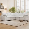 NicBex Modern 89" Linen Sectional Sofa Modular L Shape Recliner Couch with USB Ports for Living Room Apartment - 3 of 4