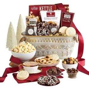 GreatFoods Holiday Sparkling Grande Snow Sweets and Treats Basket - 1 of 4