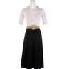 INSPIRE CHIC Women's Straw Belts Stretch Boho Wooden Style Buckle Waist Belt - 4 of 4