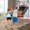 Costway Dual LED Electronic Shot Basketball Arcade Game with 8 Game Modes 4 Balls Foldable Grey/White - 4 of 4