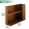 TUYOHW Metal Planter Box, Rectangular Planter Box with Drainage Holes, Large Planters with Removable Shelf for Outdoor Plants, Black - 2 of 4