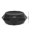 GDFStudio Barger Modern Handmade Aluminum Polygonal Coffee Table, Black - 3 of 4